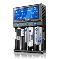 cargador de baterias everactive uc-4200 universal 21 slots negro pantalla