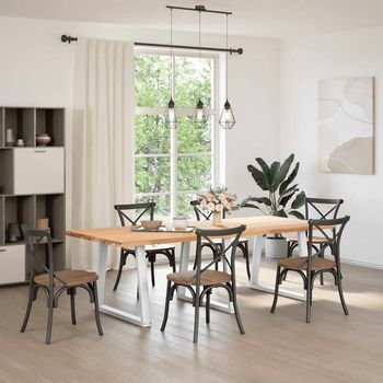 Patas Para Mesa De Comedor En Forma De V 3 Uds | Patas De Muebles Acero Blanco