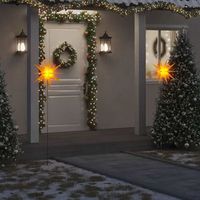 lampara de navidad  decoraciones de navidad led plegable 3 uds amarillo 57 cm cfw890294