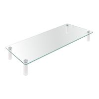 soporte para portatil tooq tqmr061 transparente aluminio vidrio templado 20 kg
