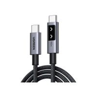 cable usb-c a usb-c ugreen 1 m 100w pd 30 e-marker gris gunmetal