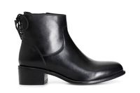 botin mujer de piel con cordones en la parte trasera black 35