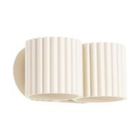 aplique de pared beige aluminio alt 10 cm