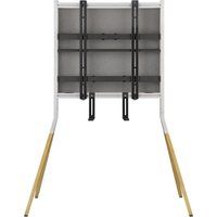 one for all falcon wm 7482 420 mm tv stand with bracket - oak  silver grey silver