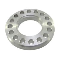 brida tubo de escape moto guzzi serie grossa 48mm cnc taladrada