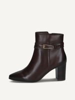 caprice bootie brown made of leather with block heel size 41
