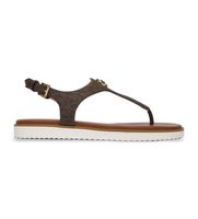michael kors para mujer 40r6vafs1b sandalias monograma marron 37 plano hebilla casual poliuretano