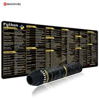 alfombrilla de raton con programacion exco python hojas de trucos grandes alfombrilla para teclado borde cosido base antideslizante alfombrilla de escritorio para ingeniero