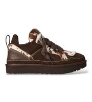 ugg para mujer 1180311 zapatillas de piel lowmel western marron 40 plano serraje cordones casual