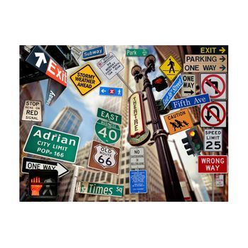 Papel Pintado 3d - New York Signposts (200x154 Cm)