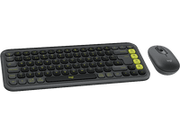 pack teclado  raton - logitech pop icon inalambrico bluetooth easy-switch hasta 3 dispositivos teclas y botones personalizables pc-mac negro