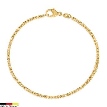 Pulsera bizantina de oro de 14 quilates de 1,8 mm