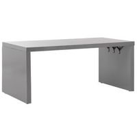 mesa de jardin de cemento reforzado gris 180 x 90 cm forma de u 6 plazas resistente al agua taranto