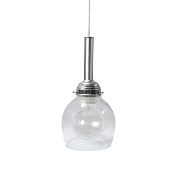 Lámpara de suspensión vidrio cromo D15 cm