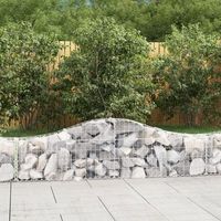cesta de gaviones  gavion para piedras  gavion decorativo forma arco hierro galvanizado 200x30x4060 cm cfw262385