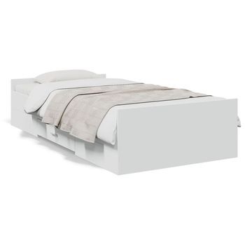 Cama Con Cajones Madera De Ingeniería Blanca 190x190 Cm Vidaxl
