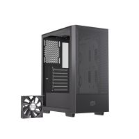 caja einarex pulse p100 core atx vidrio templado soporte 6 ventiladores negra