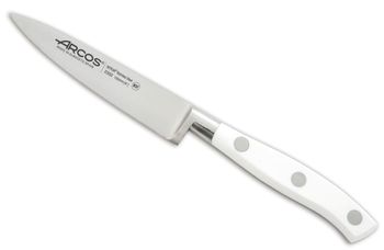 Cuchillo mondador acero inoxidable forjado nitrum 100 mm mango blanco