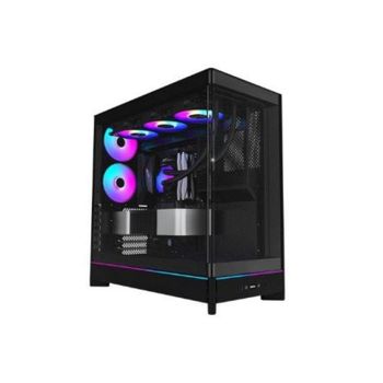 Torre ATX Montech HS02 Pro Black Max Vent 175 mm Max VGA 420 mm Vidrio Templado Iluminación aRGB USB-C