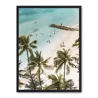 cuadro surf sea and palm trees ii