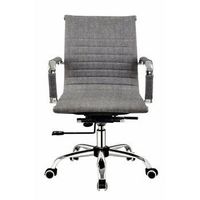 silla de oficina de cuero sintetico con ruedas diseno executive - herdasa