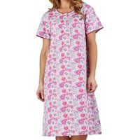 Flower Print Cotton Short Sleeve Nightdress