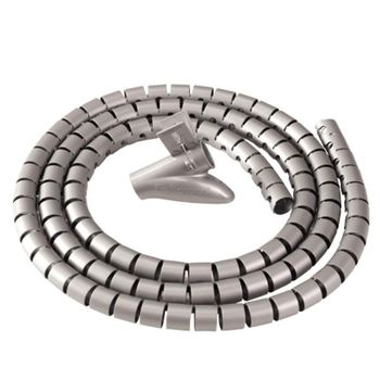Organizador de cables Fellowes CableZip tubo flexible 2 m plata