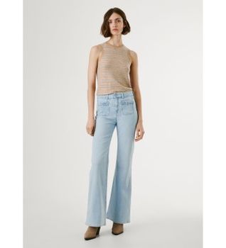 Pepe Jeans para mujer. PL2050887 Jeans Willa Flare azul (26/30), Casual, Algodón, Denim