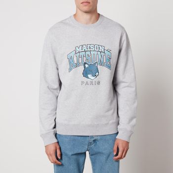 Maison Kitsuné Campus Fox Cotton-Jersey Sweatshirt - M