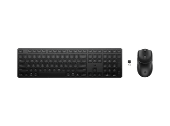 Pack Teclado + Ratón - HP 490C, Inalámbrico, Teclas programables, Multidispositivo, Bluetooth, Negro