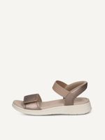 caprice sandal brown made of leather without heel size 39