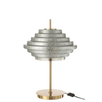 Lámpara de mesa de vidrio dorado 54x36x36 cm