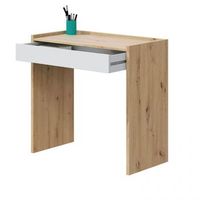 mesa de escritorio noa blanco artik blanco mate - roble nodi 815 x 77 x 40 cm
