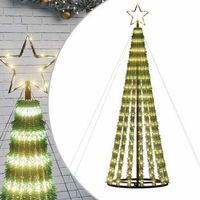 arbol de navidad led 275 leds blanco calido 180 cm vidaxl