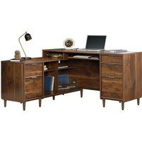 clifton place l-shaped desk - grand walnut
