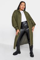 yours cardigan largo caqui con capucha mujer curvy y tallas grandes yours
