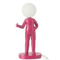 lampara de mesa de resina fucsia 195x14x445 cm