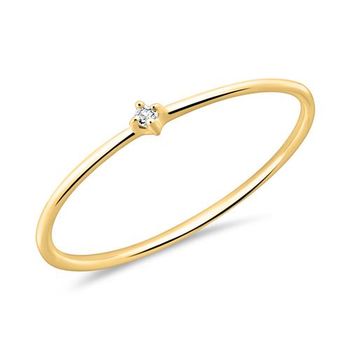 14 quilates anillo de oro para mujer con topacio blanco