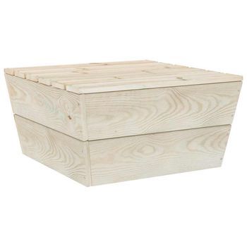 2 Piezas Mesas De Jardín，mesa Para Exteriores，mesa De Patio Madera De Abeto Impregnada 60x60x30 Cm