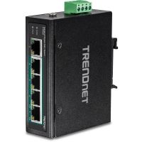 switch industrial trendnet ti-pg50 5 puertos gigabit poe din-rail