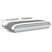 estructura de cama con led madera ingenieria blanco 180x200 cm vidaxl