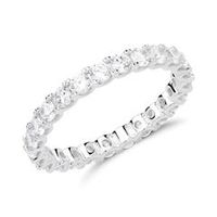 anillo de la eternidad de plata 925 circonita para las mujer