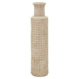 Jarrón De Exterior De Resina Beige, Ø 24,5 X 97 Cm