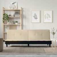 sofa cama  sofa convertible de tela color crema cfw3894301