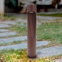 baliza exterior led leduni andru rust brown 10w cct ip65 1000 lm  decoracion para espacios exteriores