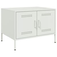 mesa de cafe - mesa de centro acero blanco 68x50x505 cm