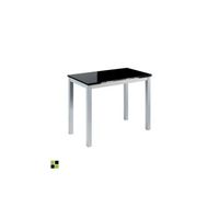 mesa cocina extensible vidrio modelo calcuta 140x60x76  - negro