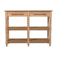 consola de madera maciza muebles artesanales yute savoy bobbin