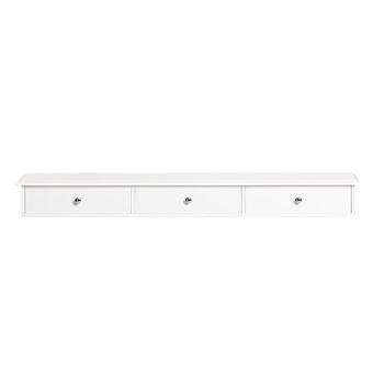 Estantes de pared con tres cajones mdf blanco