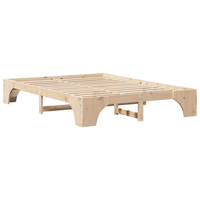 cama matrimonial  cama doble  estructura de cama natural madera maciza de pino 140 x 200 cm cfw47890